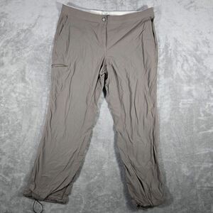 L.L.Bean‎ Cargo Pants Womens 16 Ankle Casual Low Rise Stretch Solid  Beige